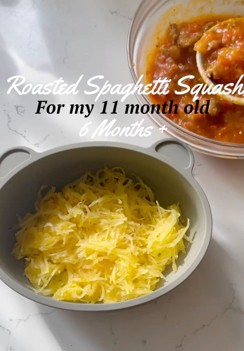 Baby Led Weaning Roasted Spaghetti Squash Recipe